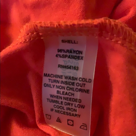 Cute Orange T-shirt like Knit Material Dress - Picture 5 of 5